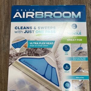 Helio Air Broom  All Surface Sweeper and Squeegee for Wet & Dry NEW